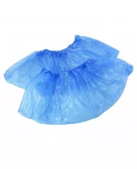 Бахилы одноразовые полиэтиленовые гладкие Эконом АРТ 18 1.7 г синие (50 пар в упаковке)