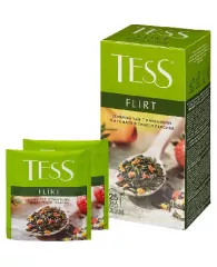 Чай Tess Flirt зеленый с клубникой 25 пакетиков