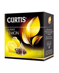 Чай Curtis "Sunny Lemon", черный, аромат, 20 пакетиков-пирамидок по 1,7г