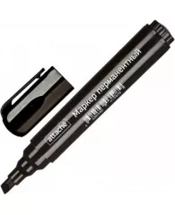 Маркер перманентный Attache черный (толщина линии 1,5-3 мм) скошенный наконечник