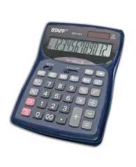 Калькулятор Staff STF-7312 12 разряд двойное питание металл