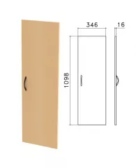 Дверь ЛДСП средняя "Канц", 346х16х1098 мм, цвет бук невский, ДК36.10, шт