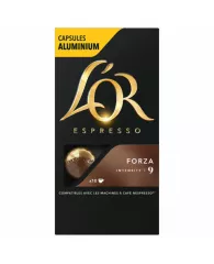 Кофе в капсулах L'OR "Espresso Forza", капсула 5,2 г, 10 алюм. капсул, для машины Nespresso