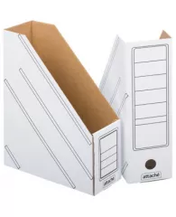 Вертикальный накопитель Attache картонный белый ширина 100 мм (2 штуки в упаковке)