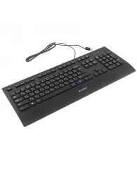Клавиатура Logitech K280e, тихий ход клавиш, USB, черный