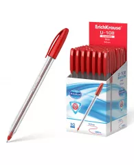 Ручка шариковая ErichKrause® U-108 Classic Stick 1.0, Ultra Glide Technology, цвет чернил красный