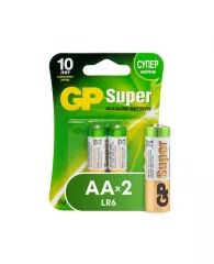 Батарейки GP Super AA/LR6/15A GP15A-2CR2 алкалин. бл/2