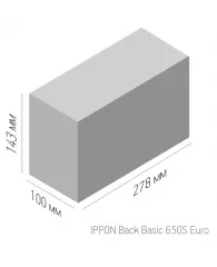 Источник бесперебойного питания Ippon Back Basic 650S Euro 360Вт 650ВА черный