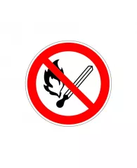 Знак безопасности P02 Запр.польз.откр.огнем и курить(плёнка,200х200), шт