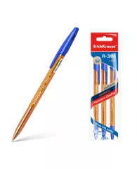 Ручка шариковая ErichKrause® R-301 Amber Stick 0.7, цвет чернил синий (в пакете по 3 шт.)