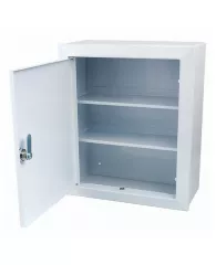 Шкафчик-аптечка металлический "Призма", навесной, 2 полки, ключевой замок, 330x280x140 мм