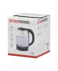 Чайник Starwind SKG1052 1.8л. 1500Вт коричневый (стекло), шт