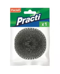 Губка (мочалка) для посуды металлическая, спиральная, 15 г, PACLAN "Practi Spiro", 408220, шт
