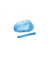 Шапочка Шарлотта (плиссе) синяя пл.18 25шт/уп., шт