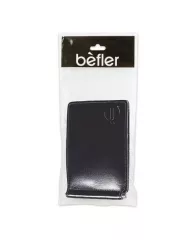 Зажим для купюр BEFLER "Classic", натуральная кожа, тиснение, 120х86 мм, черный, Z.6.-1