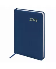 Ежедневник датированный 2022 А5 138x213 мм BRAUBERG "Select", балакрон, темно-синий, 112776, шт