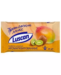 Салфетки влажные Luscan ароматизированные Тропический  микс 15 шт