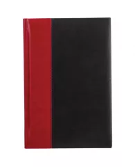 Ежедневник недатированный А5 (138х213 мм) BRAUBERG "Prestige", комбинированный, 160 л., красный/черн