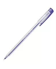 Ручка шариковая масляная STAFF "Basic", СИНЯЯ, корпус матовый, игольчатый узел 0,6 мм, линия письма