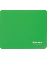 Коврик для мыши SONNEN "GREEN", резина + ткань, 220х180х3 мм, 513305