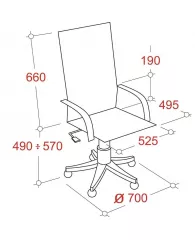 Кресло BN_Dt_EChair-550 TR рец.кожа черная, хром