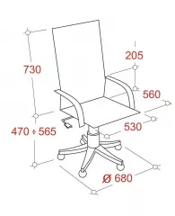 Кресло VT_EChair-691 TPU кожзам черный, пластик