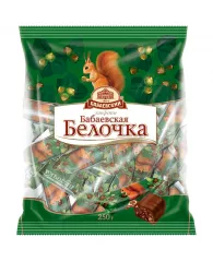 Шоколадные конфеты Бабаевский "Бабаевская Белочка", 200г, пакет