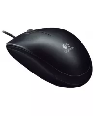 Мышь Logitech B100 Optical USB Mouse OEM проводная 910-003357, оптич., 2кн.+скр., черный (USB)