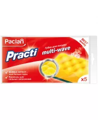 Губки для посуды Paclan "PractI Multi-Wave", 5шт.