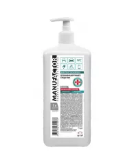 Антисептик для рук и поверхностей спиртосодержащий (70%) с дозатором 1 л MANUFACTOR, дезинфицирующий