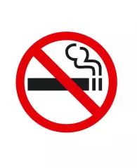 Знак безопасности P01 Запрещается курить приказ 214 (плёнка 200х200) уп10шт
