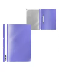 Папка-скоросшиватель ErichKrause®  Fizzy Pastel, A4, верх.прозрачный лист с перфорацией фиолетовый