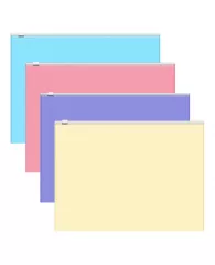 Папка-конверт на молнии ErichKrause® Fizzy Pastel Zip А4 ассорти