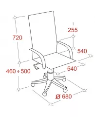 Кресло BN_Dp_Руководителя EChair-604 ML кожа черная, пластик