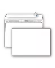 Конверт OfficePost С5 80 г/кв.м белый стрип с внутренней запечаткой (100 штук в упаковке)