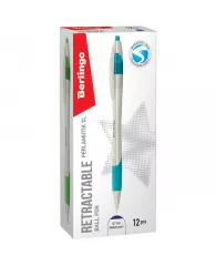 Ручка шариковая автоматическая Berlingo "Perlamutik XL" синяя, 0,7мм, грип