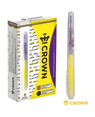 Текстовыделитель двухсторонний Crown "Multi Hi-Lighter Twin" желтый/фиолетовый, 3/2мм