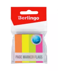 Закладки бумажные флажки Berlingo, 12*50мм, 100л*4 неоновых цвета