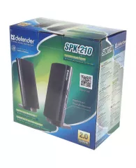 Колонки компьютерные DEFENDER SPK-210, 2.0, 4 Вт, 3,5 мм мини-джек, пластик, черные, 65210