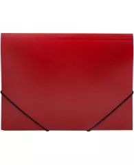 Папка на резинке OfficeSpace А4, 500мкм, красная