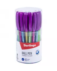 Ручка шариковая Berlingo Triangle 110 RT Color синяя, 0,7мм, трехгр., игол.стержень