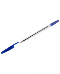 Ручка шариковая Стамм "Оптима" синяя, 1мм,прозрачный корпус