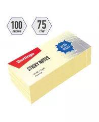 Самоклеящийся блок Berlingo "Ultra Sticky", 50*40мм, 12 блоков по 100л, пастель, желтый