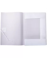 Папка для бумаг с завязками OfficeSpace, картон мелованный, 440г/м2, белый, до 200л.
