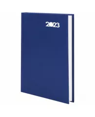 Ежедневник датированный на 2023 (145х215 мм), А5, STAFF, обложка бумвинил, синий, 114187