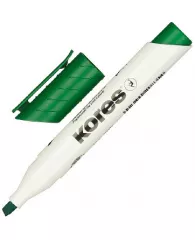 Маркер для белых досок KORES зеленый 3-5 мм скошенный наконечник 20855