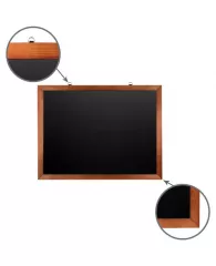 Доска для мела магнитная 60х90 см, черная, деревянная окрашенная рамка, Россия, BRAUBERG, 236891, шт