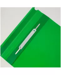 Папка-скоросшиватель пластик. Berlingo, А5, 180мкм, зеленая с прозр. верхом, индив. ШК