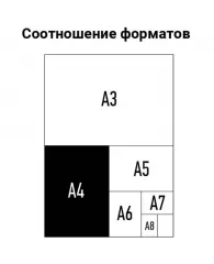 Обложка гребеночная А4 картон "лен" 250г/м2 черная 100шт