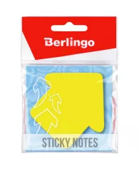 Бумага с клеевым краем фигурный Berlingo "Стрелка", 70*70мм, 50л, желтый неон